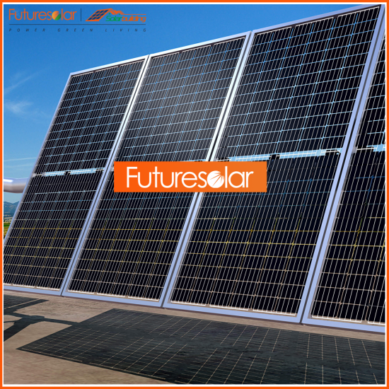 Futuresolar 500w plus paneles solares bifaciales de doble cara de panel grande 525w-550w 