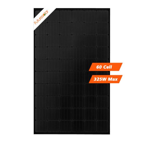 Futuresolar negro paneles solares de media celda de 400w-450w mono panel solar cristalino 